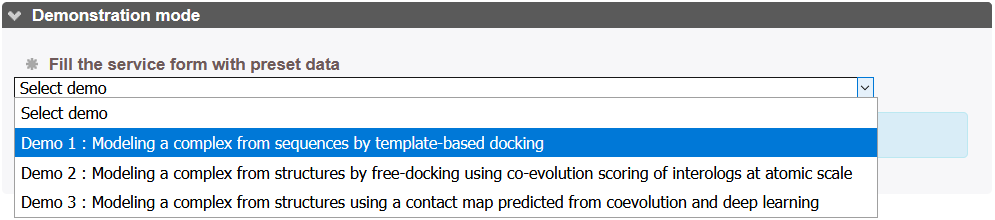 example of demo modes